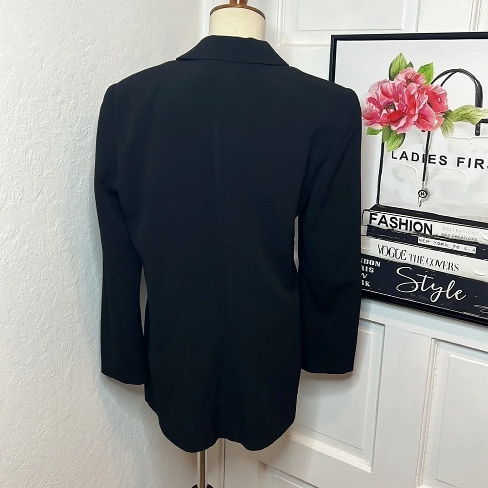 T by Alexander Wang Black One Button Long Blazer Size 6